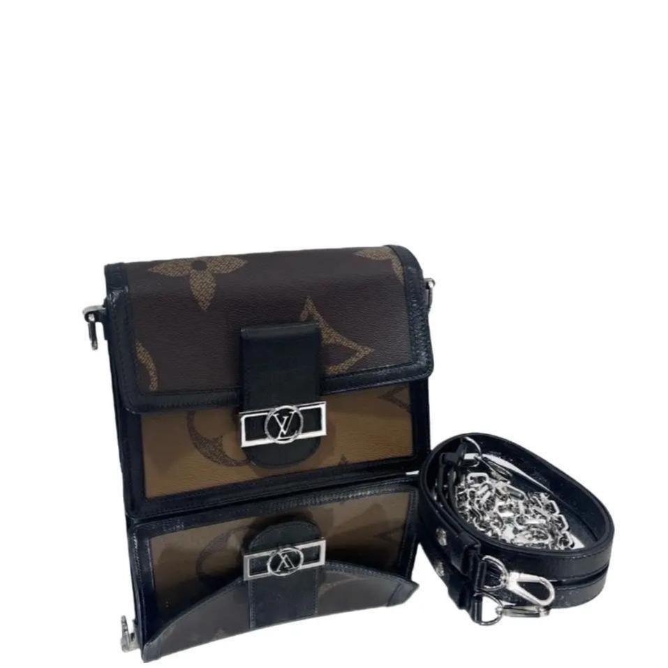 Louis Vuitton Dauphine Crossbody MM Black Leather