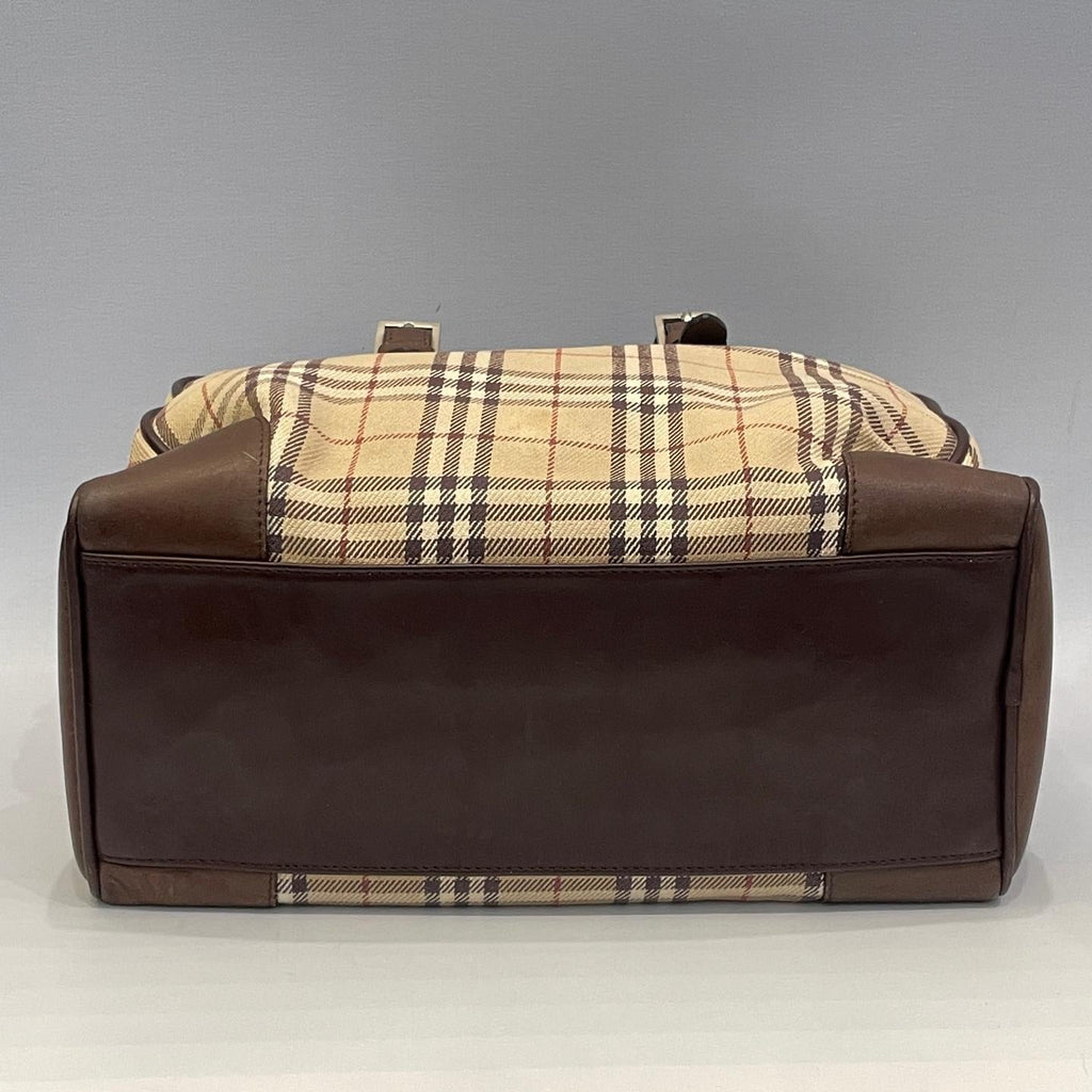 Burberry Beige Brown Burberry Check 2way Handbag