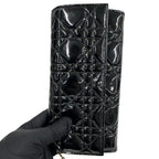 Dior Black Cannage Chain Wallet