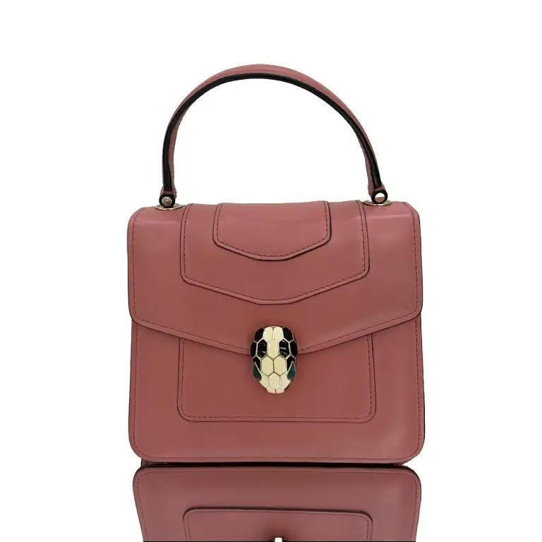 Bvlgari Serpenti crossbody bag Pink in Leather