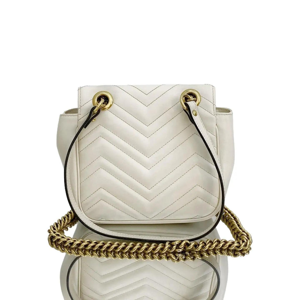 Gucci Calfskin Matelasse Mini GG Marmont Square Shoulder Bag