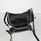 Balenciaga Le Cagole Mini Shoulder Bag in Black Arena Lambskin