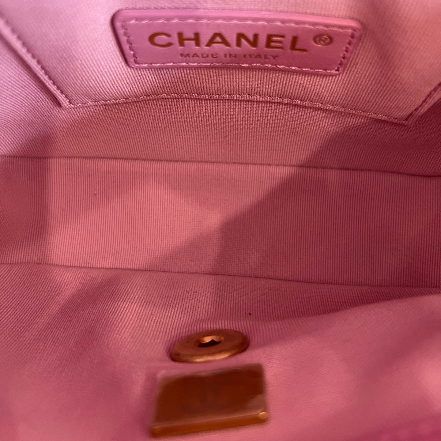 Chanel Pink Quilted Leather Mini Round Flap Bag with Braided Leather Chain & Gold-Tone Hardware