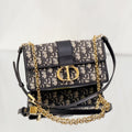 Dior 30 Montaigne Avenue Bag in Blue Dior Oblique Jacquard with Gold-Tone Hardware