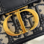 Dior 30 Montaigne Avenue Bag in Blue Dior Oblique Jacquard with Gold-Tone Hardware