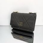 Chanel 19 Wallet on Chain in Black Goatskin with Mixed-Finish Hardware