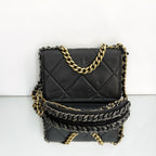 Chanel 19 Wallet on Chain in Black Goatskin with Mixed-Finish Hardware