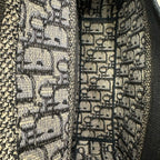 Dior Small DiorCamp Bag in Blue Dior Oblique Embroidery with Logo Strap