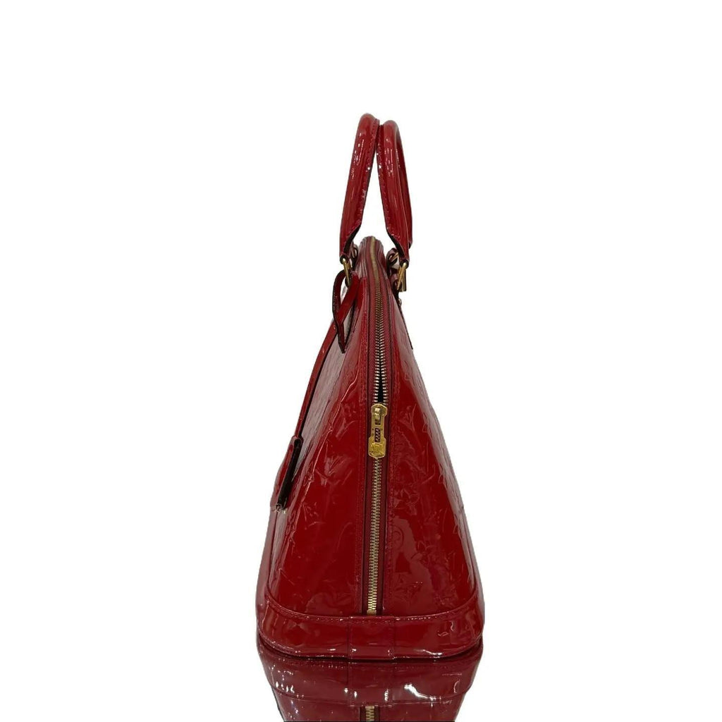 Louis Vuitton Alma MM Monogram Vernis Leather Pomme D'Amour