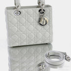 DIOR Lady Dior Medium Cannage Lambskin Grey