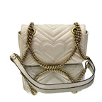 Gucci GG Marmont small shoulder bag in light grey leather