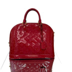 Louis Vuitton Alma MM Monogram Vernis Leather Pomme D'Amour