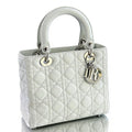 DIOR Lady Dior Medium Cannage Lambskin Grey