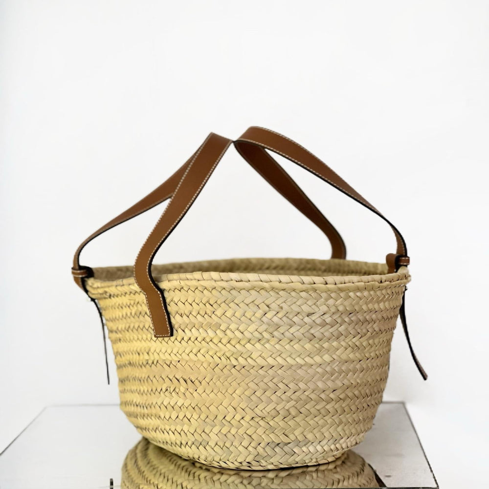 LOEWE Raffia Handbag Small Basket Bag