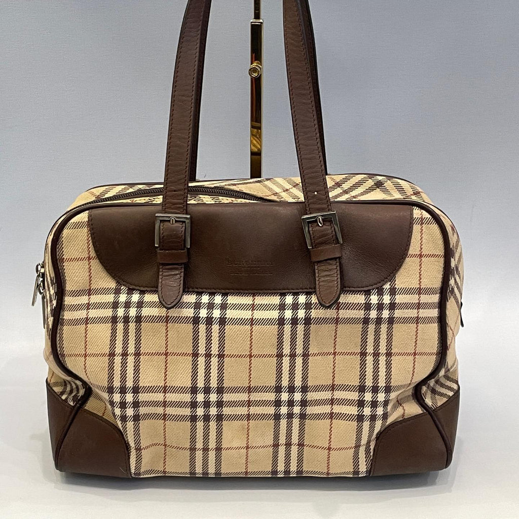 Burberry Beige Brown Burberry Check 2way Handbag