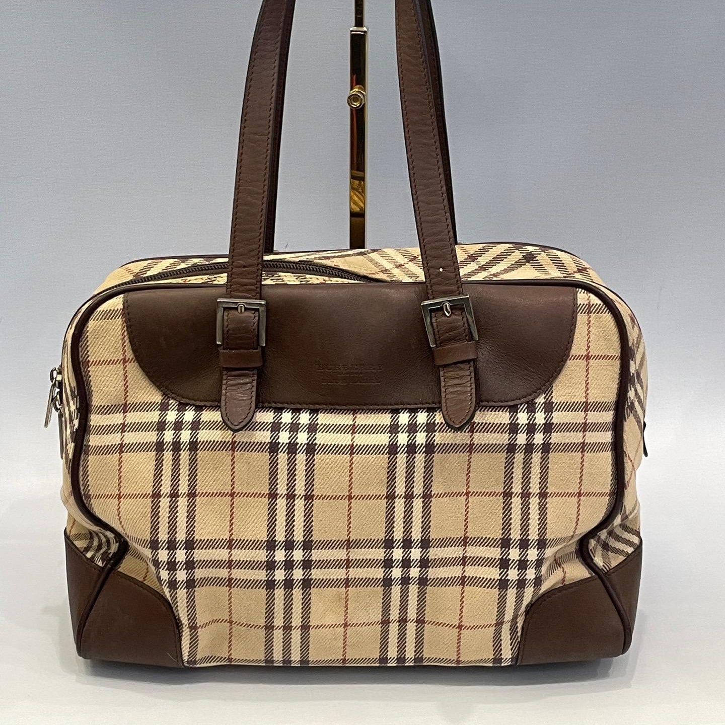 Burberry Beige Brown Burberry Check 2way Handbag