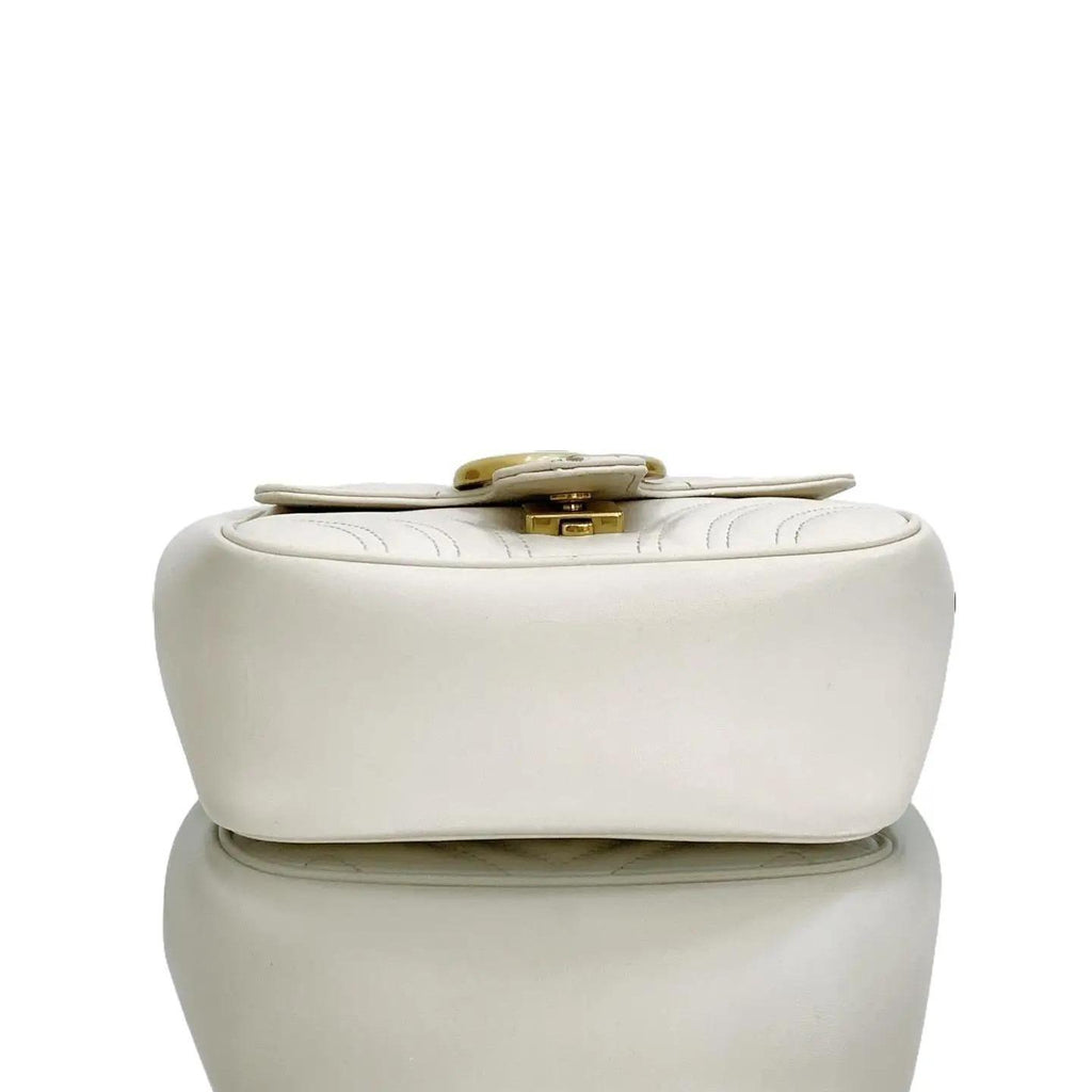 Gucci Calfskin Matelasse Mini GG Marmont Square Shoulder Bag