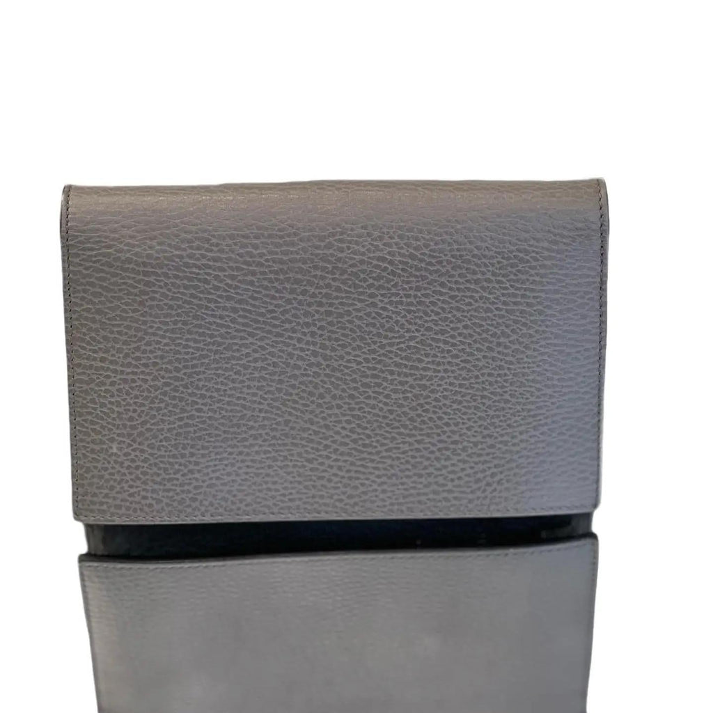 Gucci Grey Pebbled Interlocking G Wallet on Chain