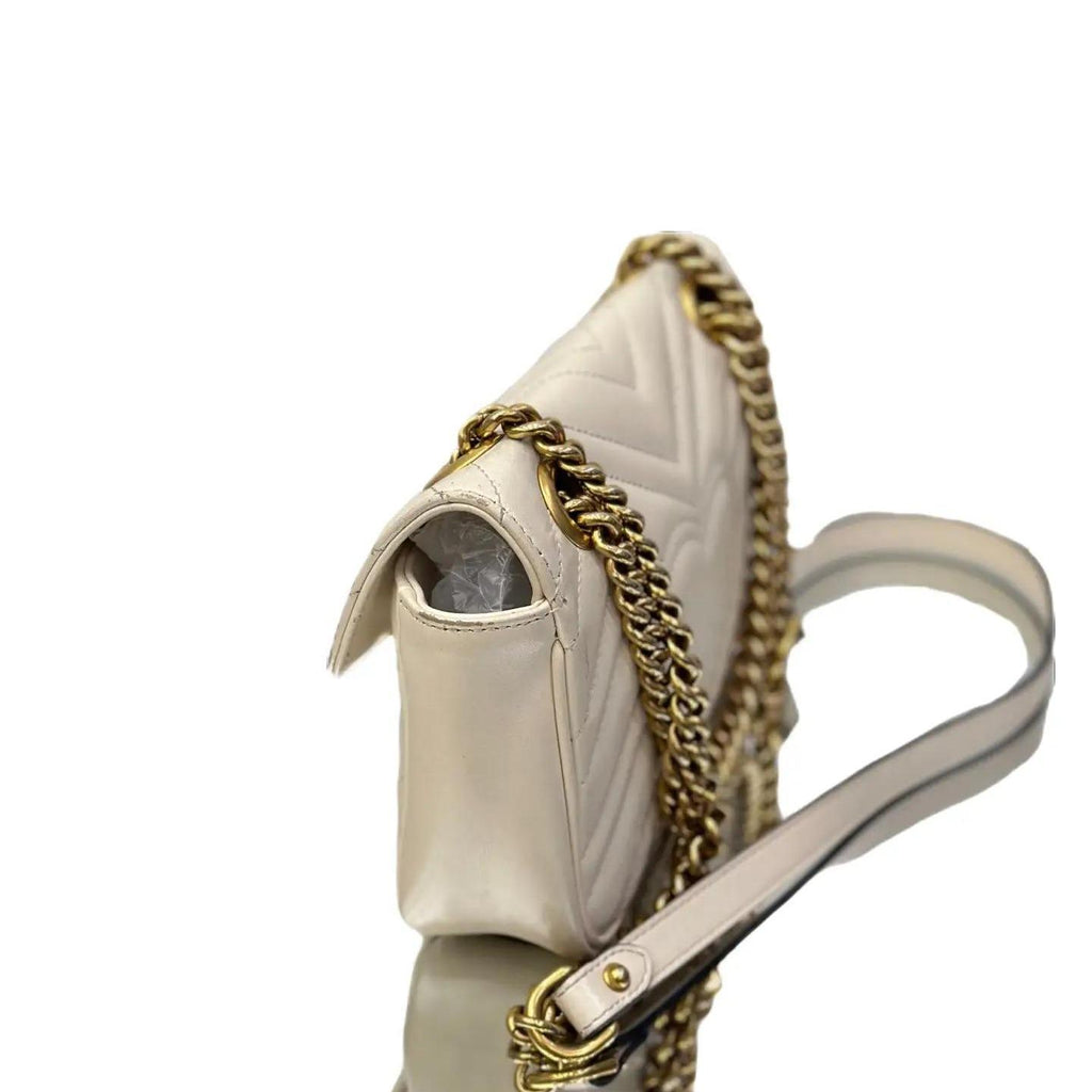Gucci Double G Marmont Small Neutrals Shoulder Bags