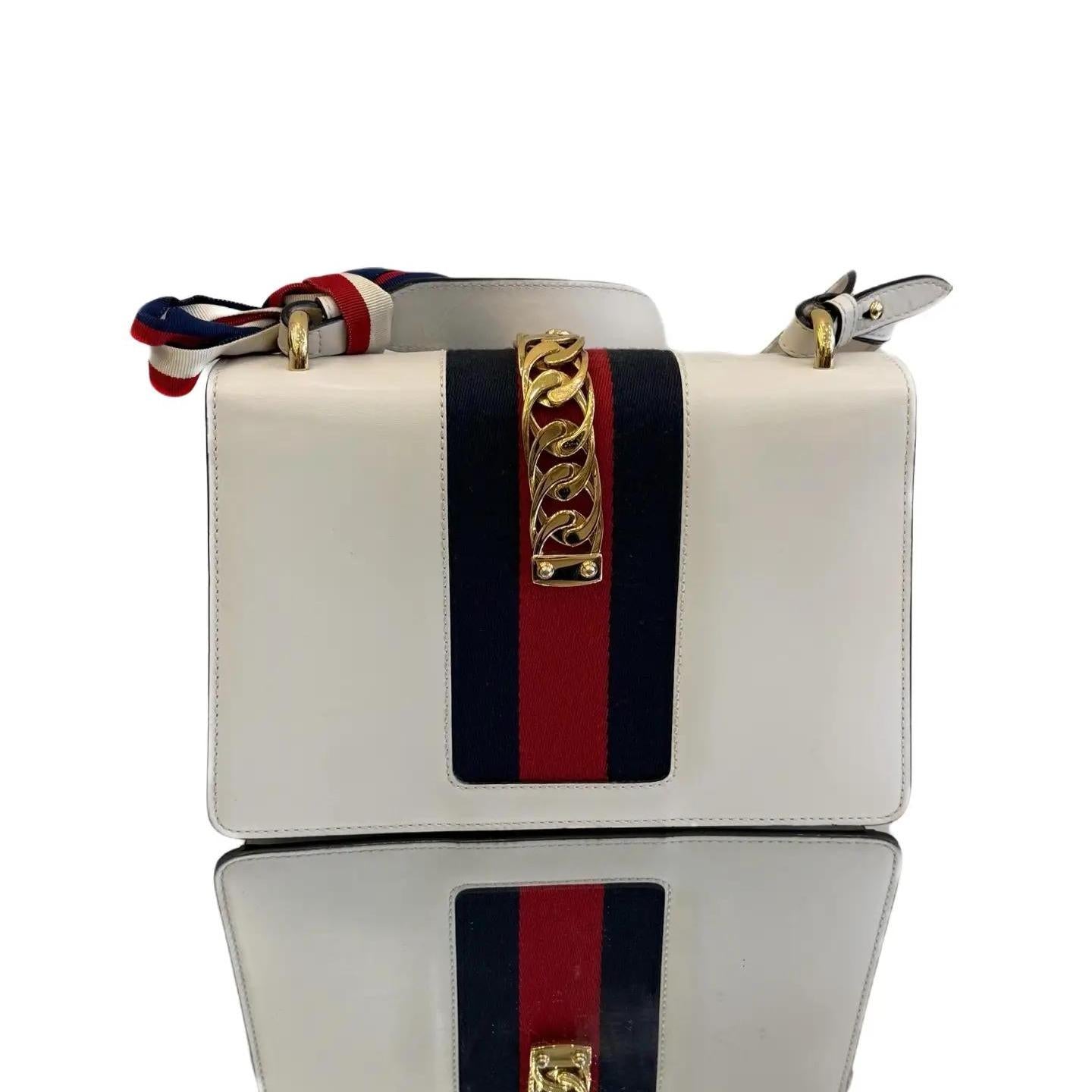 Gucci Sylvie Web Sylvie Small Neutrals Shoulder Bags