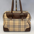 Burberry Beige Brown Burberry Check 2way Handbag