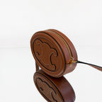 Celine Smooth Calfskin Cuir Triomphe Oval Bag