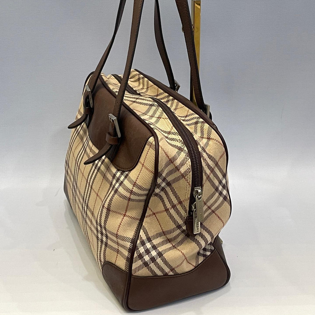 Burberry Beige Brown Burberry Check 2way Handbag