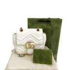 Gucci Calfskin Matelasse Mini GG Marmont Square Shoulder Bag