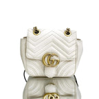 Gucci Calfskin Matelasse Mini GG Marmont Square Shoulder Bag